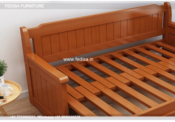 Solid Wood Sofa Cum Beds Black Color Sofa Set L Shape Wooden Sofa Set Bed Canopy