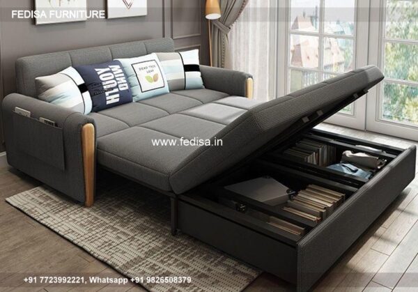 Solid Wood Sofa Cum Bed Modern Sofa Sectional Wooden Settee Luxury Bed Design