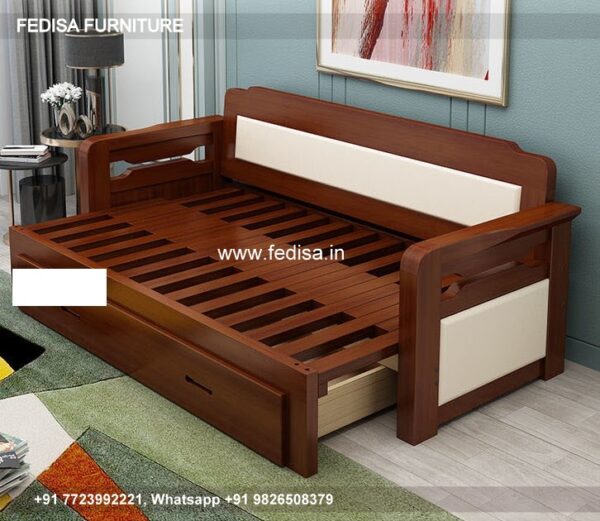 Teak Wood Sofa Com Bed U Shaped Sofa Bed Designer Wooden Sofa Set Boho Style Bedroom