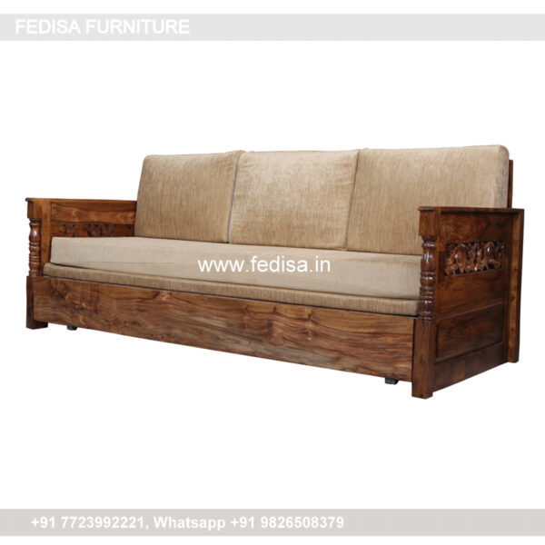 Solid Wood Sofa Cum Beds Bedroom Sofa Set Latest Wooden Sofa Pink Nightstand