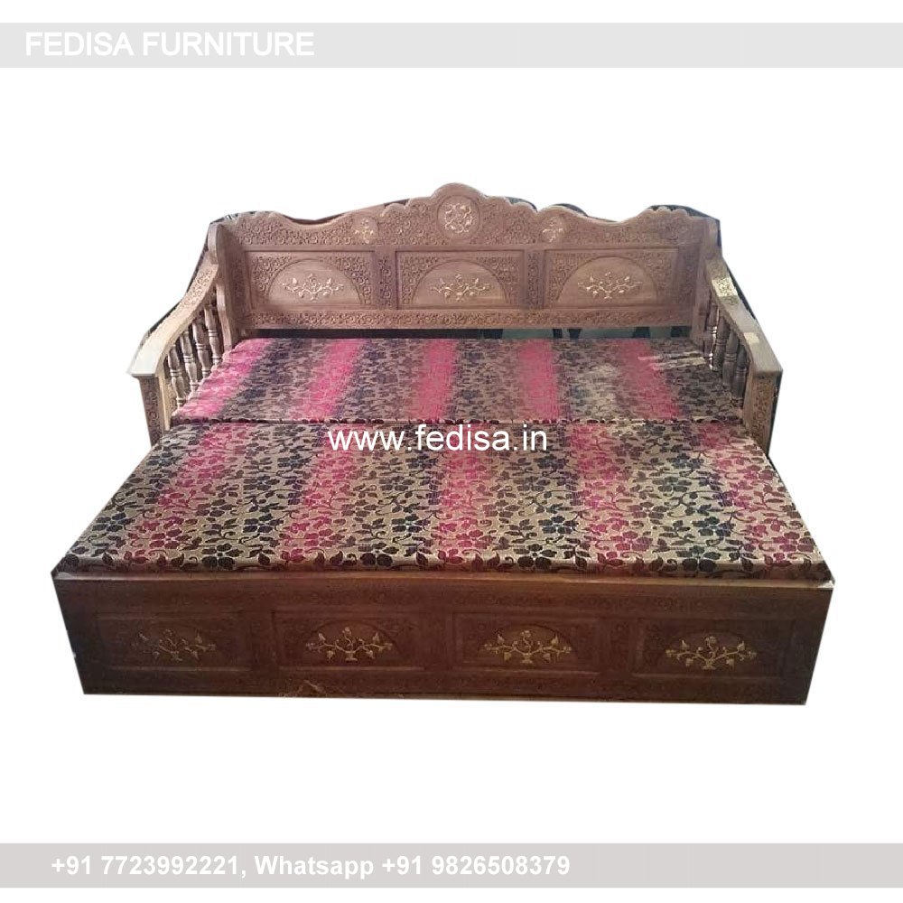 Solid Wood Sofa Cum Bed Plywood Sofa Set Wooden Sofa 5 Seater Modern Drawing Room Design