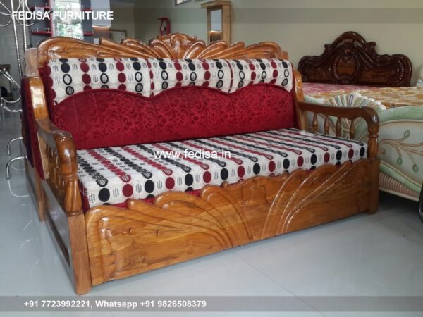 Teak Wood Sofa Com Bed Small Couch Set Wooden Sofa Set For Living Room Modern Bedroom Interior Design Ideas