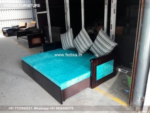 Solid Wood Sofa Beds Floral Sofa Bed Wooden Sofa Cushion Set Single Bedroom Interior