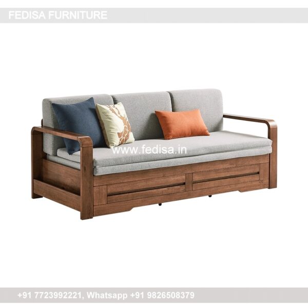 Sofa Cum Bed L Sofa Wooden Setty House Design Interior Bedroom