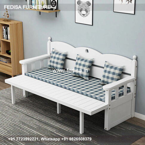 Wooden Folding Sofa Bed L Shaped Sleeper Sofa Cushion For Wooden Sofa Set Industrial Room Theme