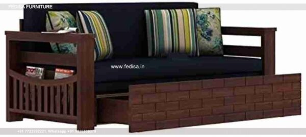 Teak Wood Sofa Com Bed Setty For Drawing Room Wooden Sofa Online Simple Bedroom Decor