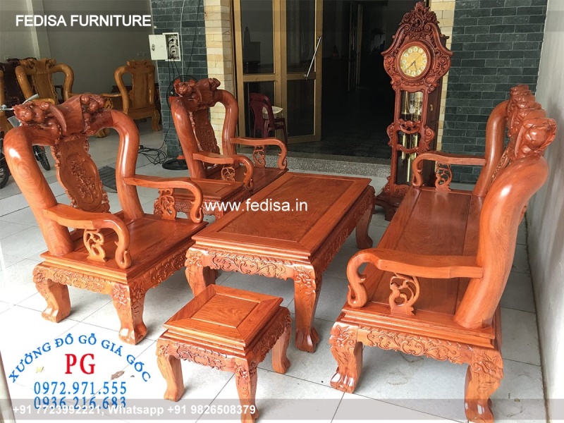 Wooden Sofa Set Wooden L Shape Sofa No-0003 Wooden Corner Sofa
