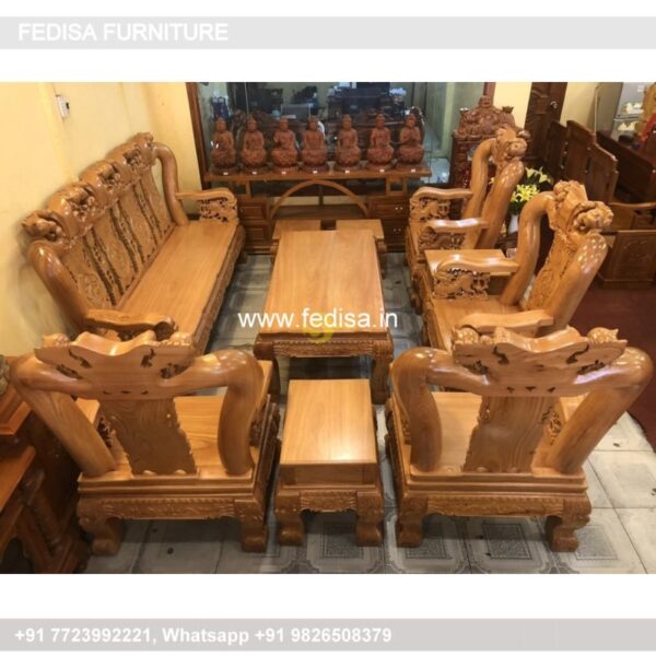 Wooden Sofa Set Wooden 2 Piece Couch Set No-0170 Latest Wooden Sofa