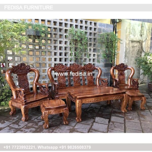 Wooden Sofa Set Classic Wooden Sofa Set No-0184 Black Wooden Sofa Set