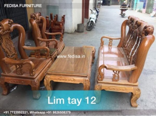 Wooden Sofa Set Wooden Brown Couch Set No-0488 Wooden Sofa Set Under 10007