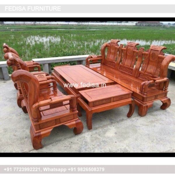 Wooden Sofa Set Wooden Washable Sofa Set No-0572 Royal Oak Wooden Sofa Set