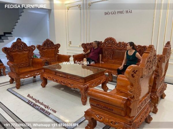 Wooden Sofa Set Wooden Brown Leather L Shaped Couch No-0671 13 Seater Wooden Sofa Below 10000