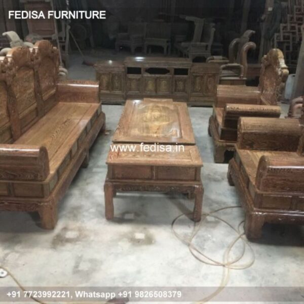 Wooden Sofa Set Wooden Sofa Set 5000 No-0868 57 Seater Wooden Sofa Set