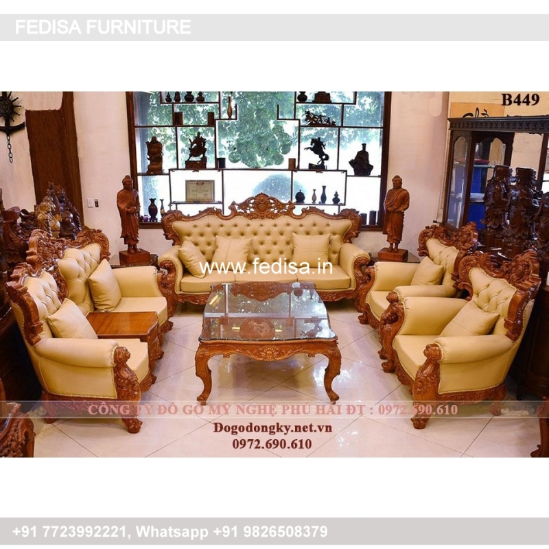 Wooden Sofa Set Wooden Sofa Set Brown Color No-0887 Godrej Wooden Sofa