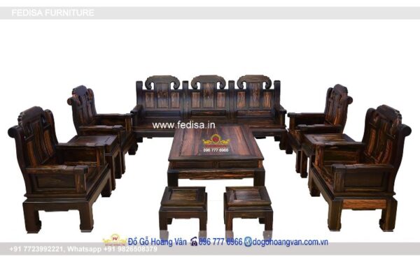 Wooden Sofa Set Wooden Moongil Sofa Set No-1006 17 Seater Wooden Sofa Set