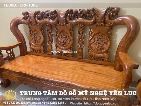 Wooden Sofa Set Wooden Sarung Sofa Set No-1019 Wooden Sofa 5 Seater