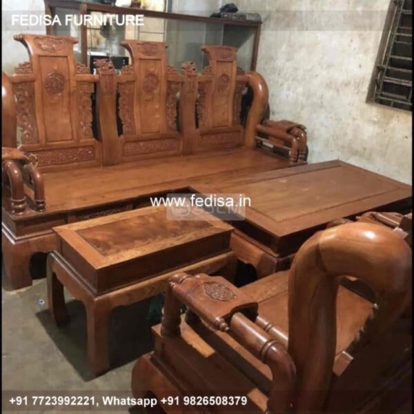 Wooden Sofa Set Wooden Brown Sofa Set Living Room No-1025 Wooden Frame Sofa Set