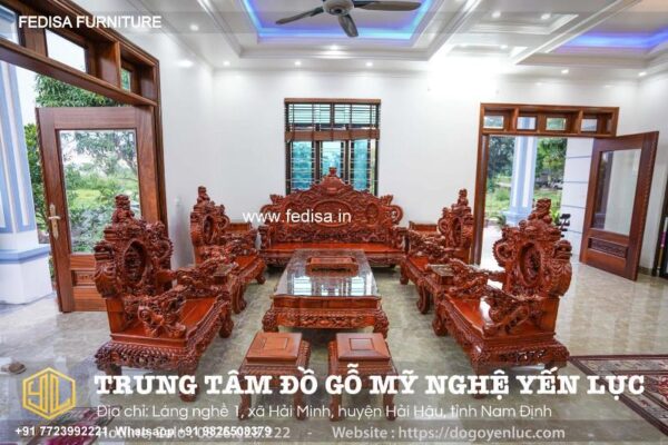 Wooden Sofa Set Wooden Black Color Sofa Set No-1030 L Shape Wooden Sofa Set