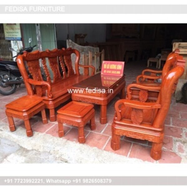 Wooden Sofa Set Wooden Comfortable Living Room Sets No-1063 69 Seater Wooden Sofa Set