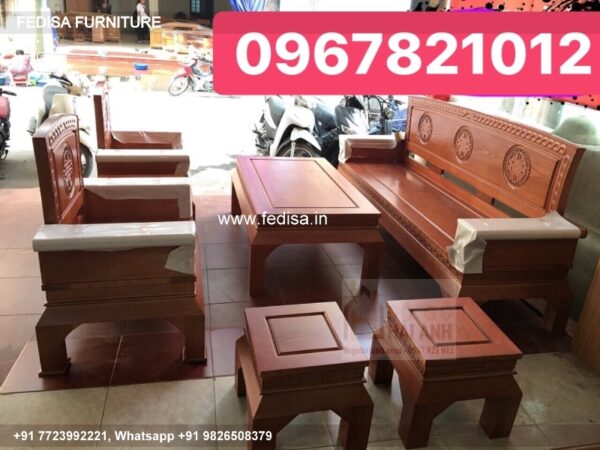 Wooden Sofa Set Wooden Small L Shaped Sleeper Sofa No-1077 Simple Sofa Set Wooden