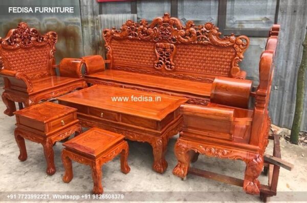 Wooden Sofa Set Wooden Woodcasa Sofa No-1095 L Shape Wooden Sofa Set