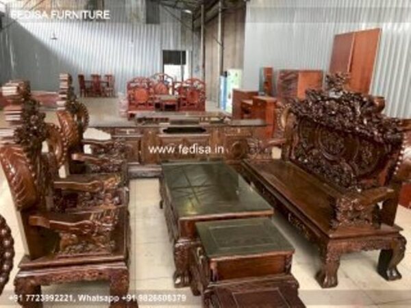 Wooden Sofa Set Wooden Double Sofa Chair No-1156 Wooden Setty Set
