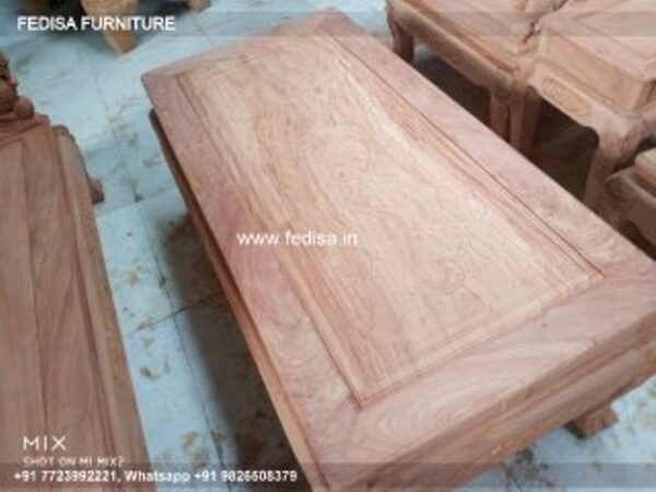Wooden Sofa Set Wooden L Shape Sofa 4 Seater No-1159 Black Wooden Sofa Set