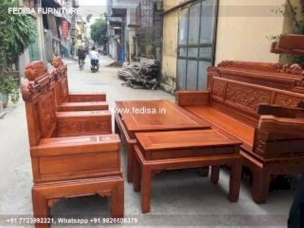 Wooden Sofa Set Led Wooden Couch Set No-1204 Wooden Royal Sofa Set
