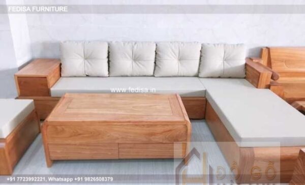 Wooden Sofa Set Wooden Champagne Sofa Set No-1238 Wooden Corner Sofa