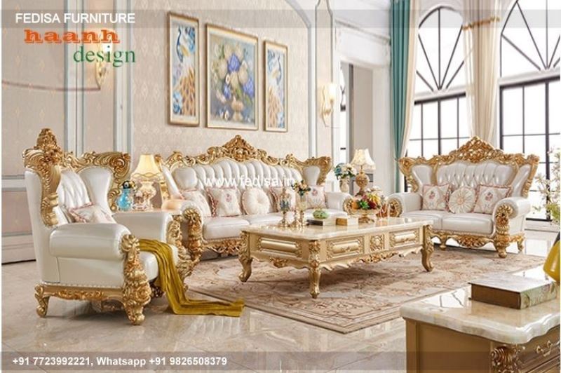 Wooden Sofa Set Wooden Victorian Couch Set No-1257 79 Seater Wooden Sofa Set