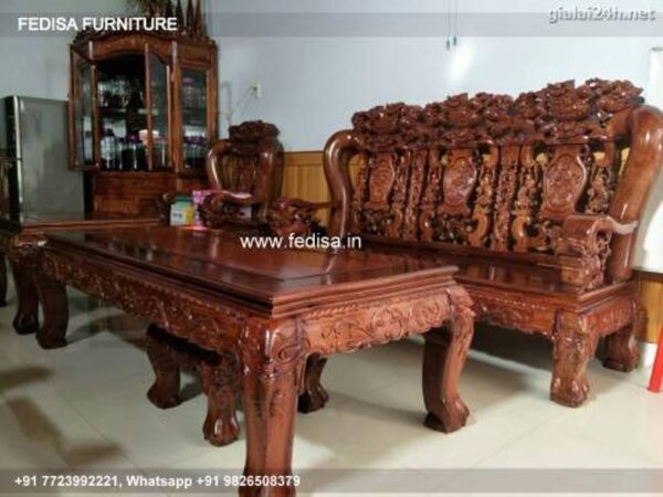Wooden Sofa Set Wooden L Shape Sofa Set No-1300 Damro Wooden Sofa Set