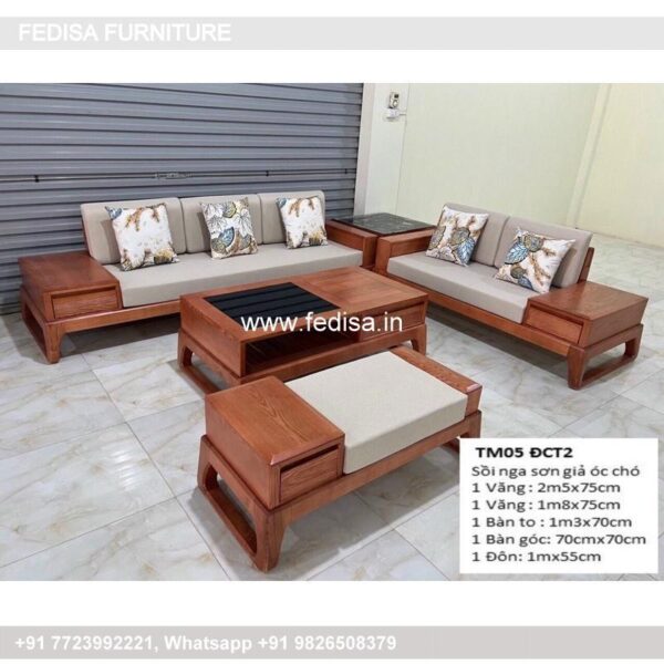 Wooden Sofa Set Wooden Corner Sofa Set No-1306 Wooden Corner Sofa Set