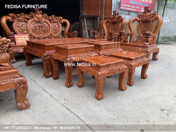 Wooden Sofa Set Wooden Cheap Living Room Sets No-1310 4 Seater Wooden Sofa Below 10000