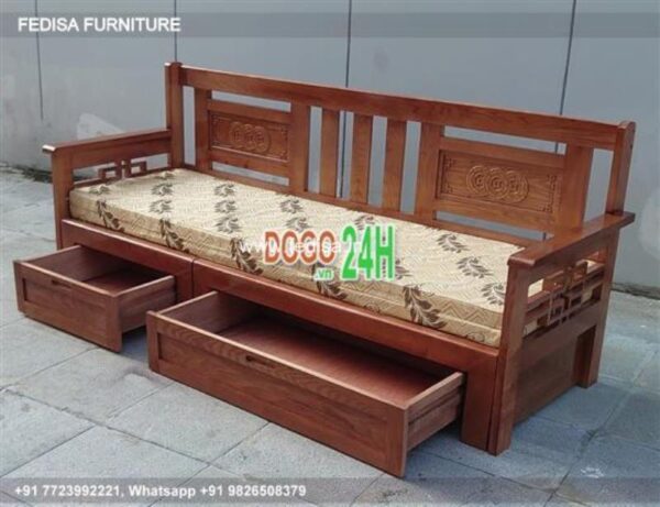 Wooden Sofa Set Wooden L Type Sofa Set No-1371 Wooden Corner Sofa Set