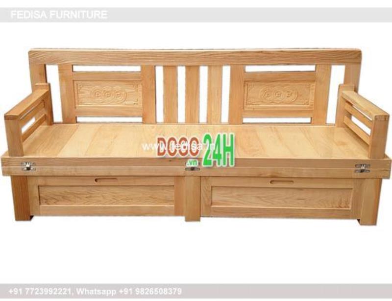 Wooden Sofa Set Wooden 3 Piece Sofa Set No-1385 4 Seater Wooden Sofa Set