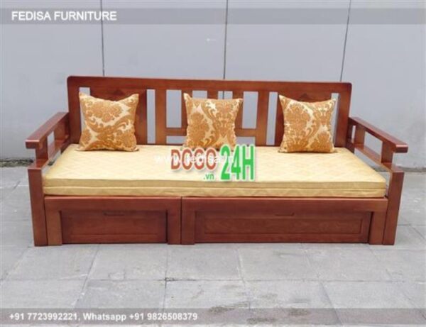 Wooden Sofa Set Wooden L Shaped Sleeper Sofa No-1400 Cushion For Wooden Sofa Set
