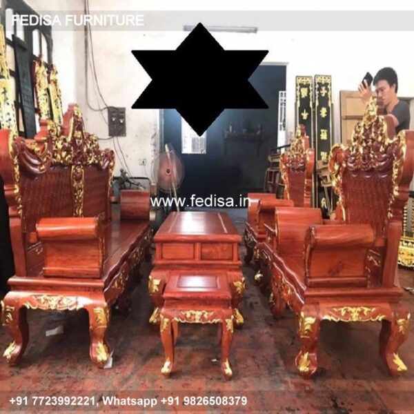 Wooden Sofa Set Wooden 3rd Hand Sofa Set No-1470 Wooden Setty Set