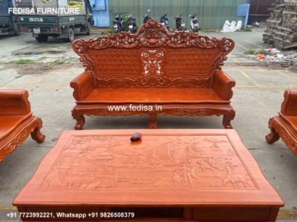 Wooden Sofa Set Wooden Setty Set No-1471 Royal Oak Wooden Sofa Set