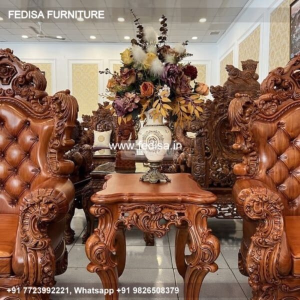 Wooden Sofa Set Wooden U Shaped Sofa Bed No-1472 Designer Wooden Sofa Set
