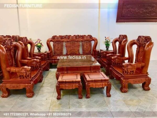 Wooden Sofa Set Wooden Black Leather Couch Set No-1476 Second Hand Wooden Sofa