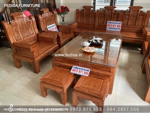 Wooden Sofa Set Wooden Shobha Set No-1599 Wooden Frame Sofa Set