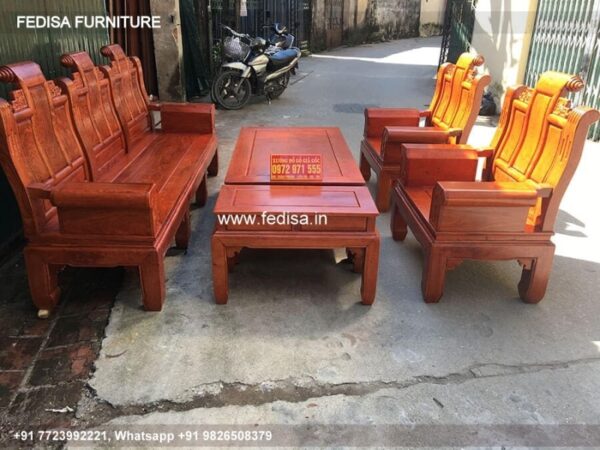Wooden Sofa Set Wooden L Shape Sofa With Table No-1610 Old Wooden Sofa Set Olx