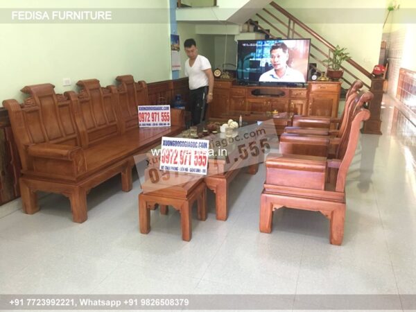 Wooden Sofa Set Wooden U Shaped Sofa For Small Room No-1782 Antique Wooden Sofa Set