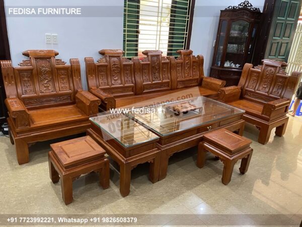 Wooden Sofa Set Wooden Modern Leather Living Room Sets No-1806 14 Seater Wooden Sofa Set