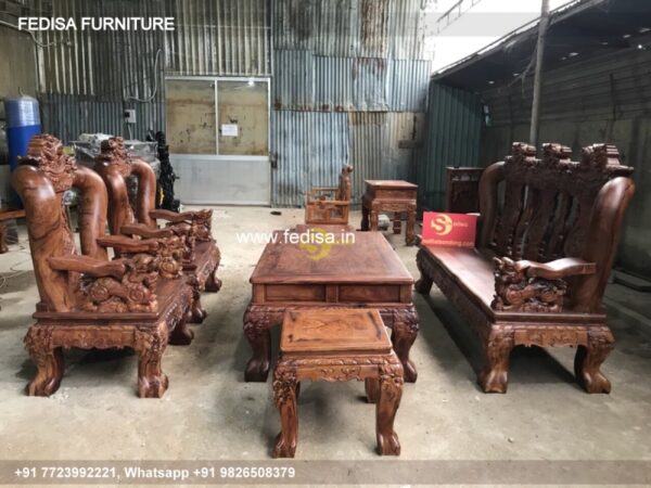 Wooden Sofa Set Wooden L Shaped Couch Bed No-1816 L Shape Wooden Sofa