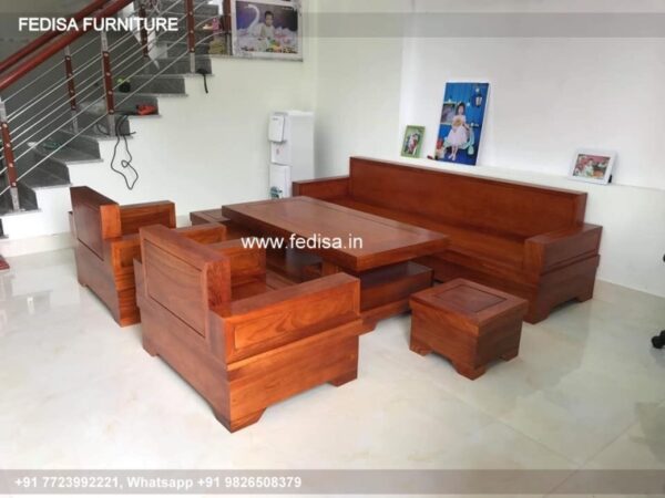 Wooden Sofa Set Wooden L Shape Leather Sofa Set No-1845 Best Wooden Sofa