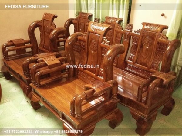 Wooden Sofa Set Wooden Corner Sofa With Table No-1851 Godrej Wooden Sofa