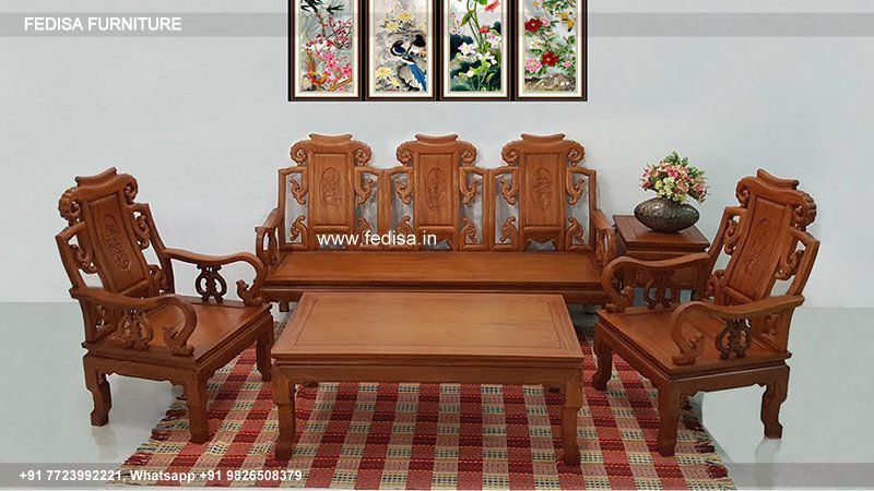 Wooden Sofa Set Wooden Suede Sofa Set No-1880 Wooden Sofa Price