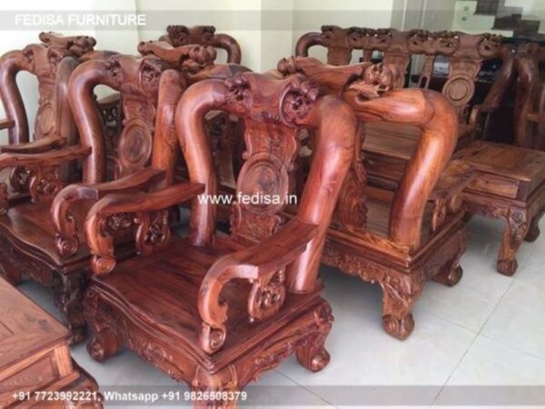 Wooden Sofa Set Wooden Steel Frame Sofa Set No-1927 Designer Wooden Sofa Set