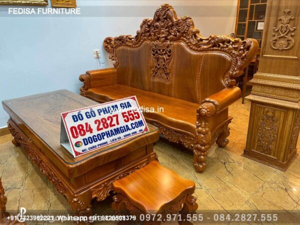 Wooden Sofa Set Wooden Soletren Ash Living Room Set No-2090 16 Seater Wooden Sofa Below 10000